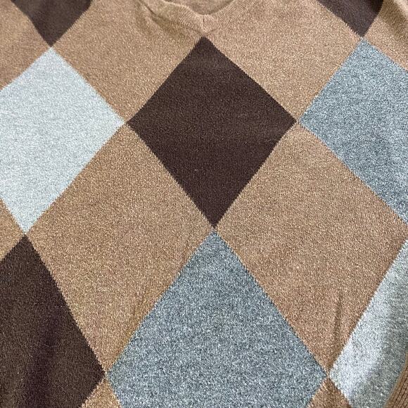 Merona Brown Argyle Grandpa Academia Pullover Sweater Sz M - Picture 5 of 8
